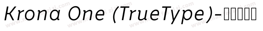 Krona One (TrueType)字体转换